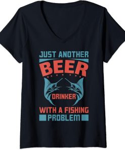 Womens Fishing Rods Lovers | Funny Fishing Sayings | Funny Fishing V-Neck T-Shirt