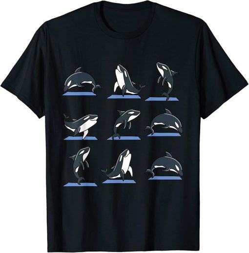 Orca Yoga Funny Orca In Yoga Poses Meditation T-Shirt