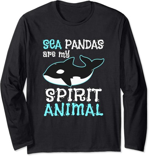 Orca Long Sleeve T-Shirt - Sea Pandas Are My Spirit Animal